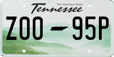 TN license plate Z0095P