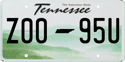 TN license plate Z0095U