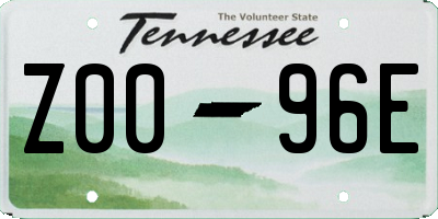 TN license plate Z0096E