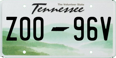 TN license plate Z0096V