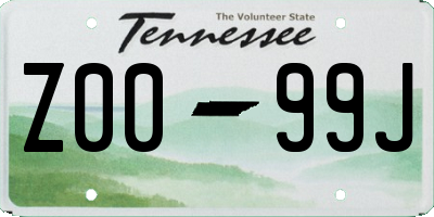 TN license plate Z0099J