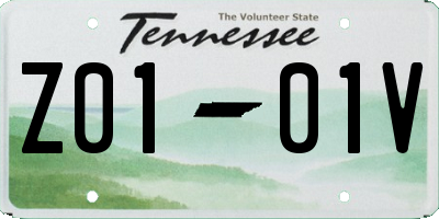 TN license plate Z0101V