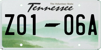 TN license plate Z0106A