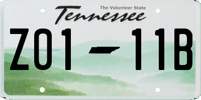TN license plate Z0111B