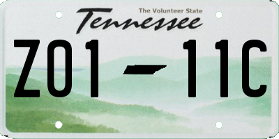 TN license plate Z0111C