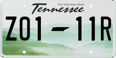 TN license plate Z0111R