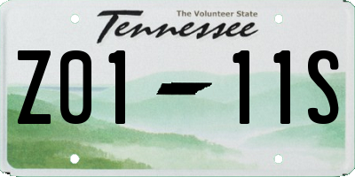 TN license plate Z0111S
