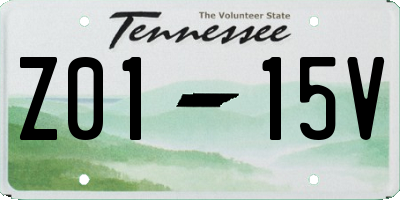TN license plate Z0115V