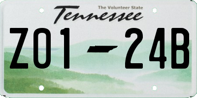 TN license plate Z0124B
