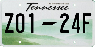 TN license plate Z0124F