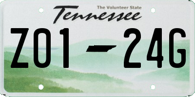 TN license plate Z0124G