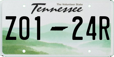 TN license plate Z0124R