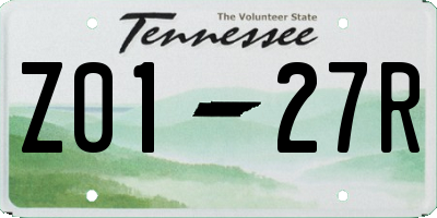 TN license plate Z0127R