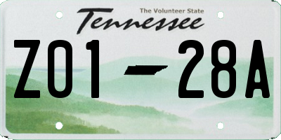 TN license plate Z0128A