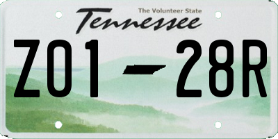 TN license plate Z0128R