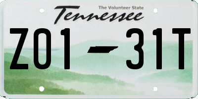 TN license plate Z0131T