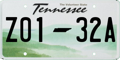 TN license plate Z0132A
