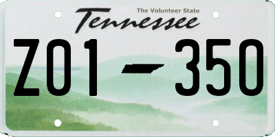 TN license plate Z0135O