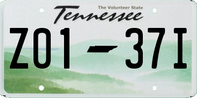 TN license plate Z0137I