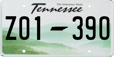 TN license plate Z0139O