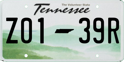 TN license plate Z0139R