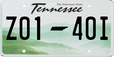 TN license plate Z0140I