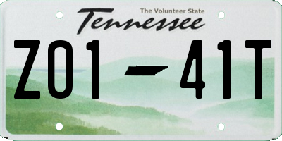 TN license plate Z0141T