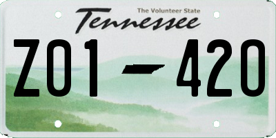 TN license plate Z0142O