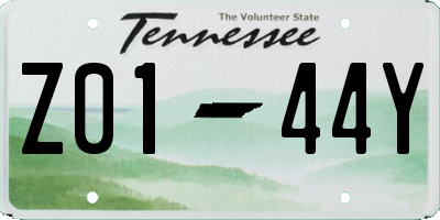 TN license plate Z0144Y