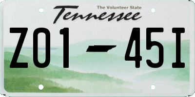 TN license plate Z0145I