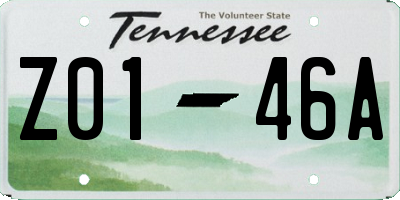 TN license plate Z0146A