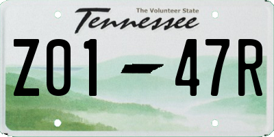 TN license plate Z0147R