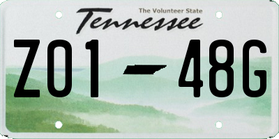 TN license plate Z0148G