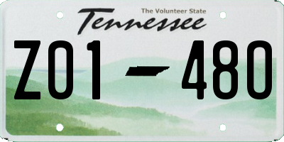 TN license plate Z0148O