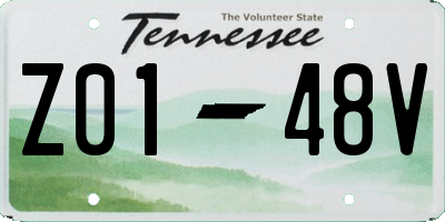 TN license plate Z0148V