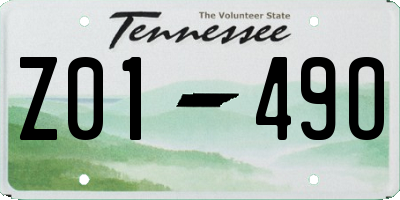 TN license plate Z0149O