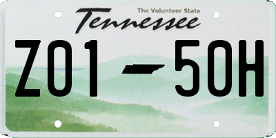 TN license plate Z0150H