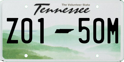 TN license plate Z0150M