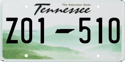 TN license plate Z0151O