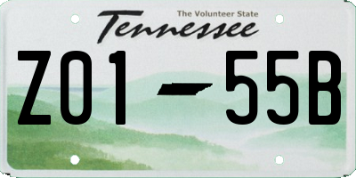 TN license plate Z0155B