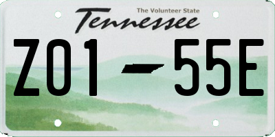 TN license plate Z0155E