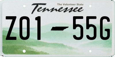TN license plate Z0155G
