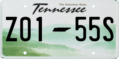 TN license plate Z0155S