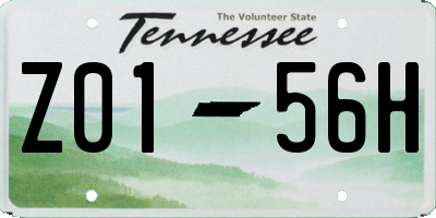 TN license plate Z0156H