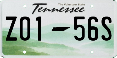 TN license plate Z0156S