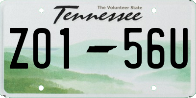 TN license plate Z0156U