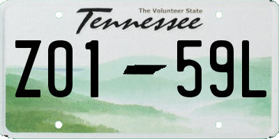 TN license plate Z0159L