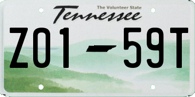 TN license plate Z0159T