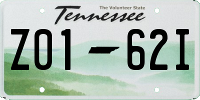 TN license plate Z0162I