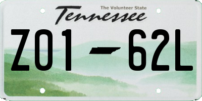 TN license plate Z0162L